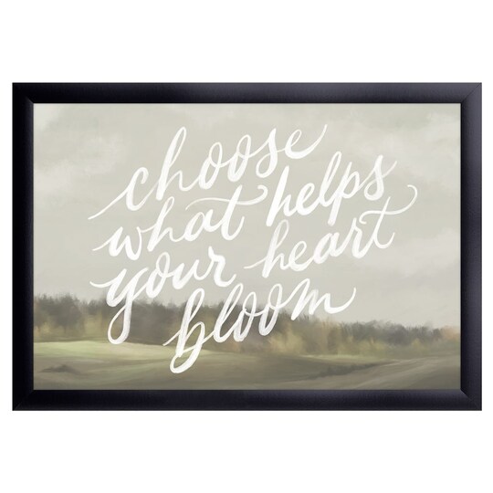 Craig Frames; 12" x 16" Helps Your Heart Bloom Framed Wall Art, Contemporary Inspirational Home Décor, Glass Facing and Hanging Hardware Included; Category:Large Picture Frames; Image:1